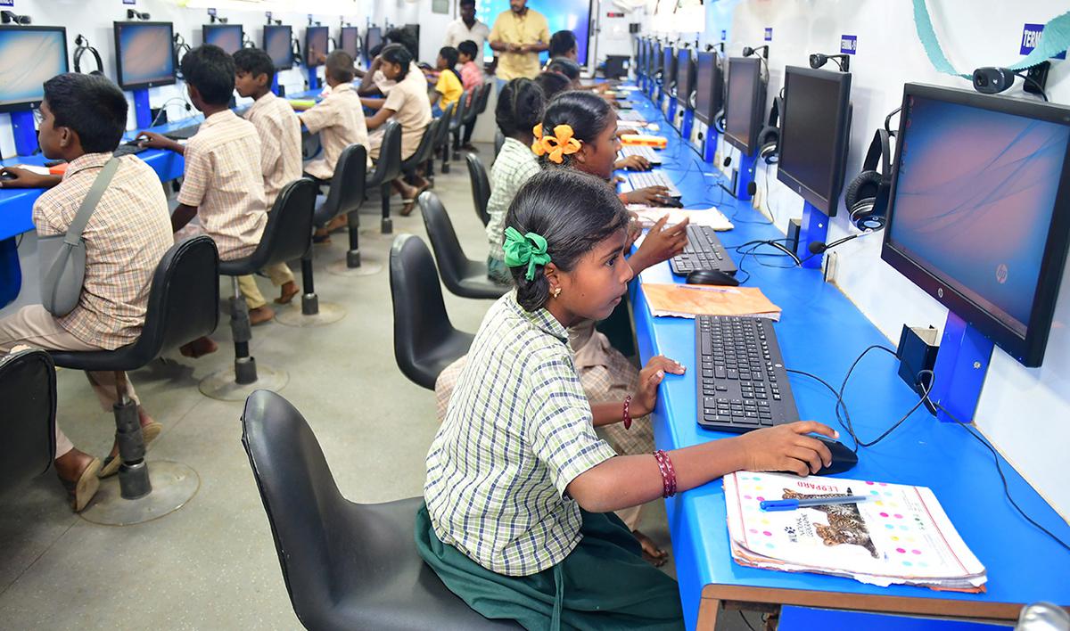 Our founder interacting with students